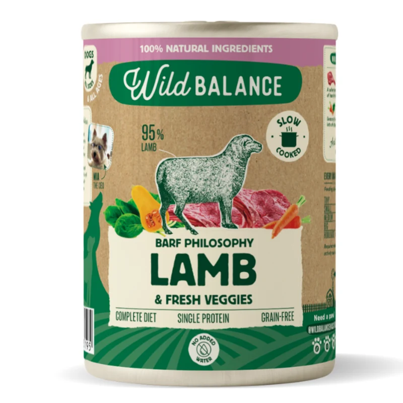 Wild Balance BARF Philosophy Lamb & Fresh Veggies Wet Dog Food 400G