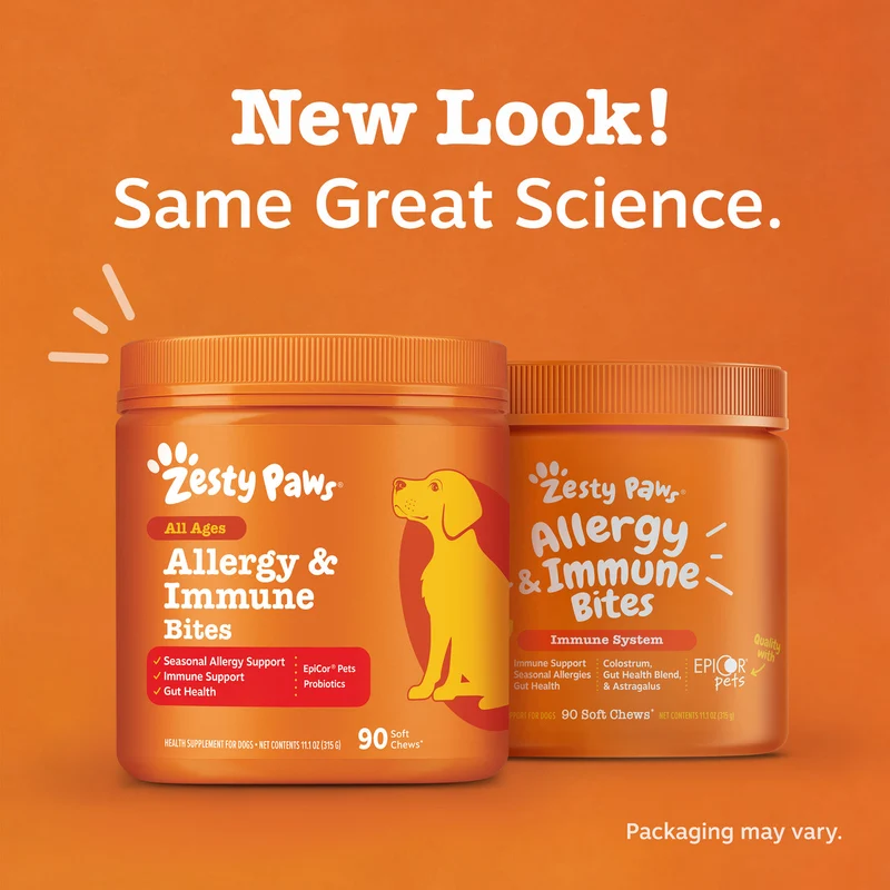 Zesty Paws Allergy & Immune Bites Soft Chews Lamb Flavor For Dogs 90pcs