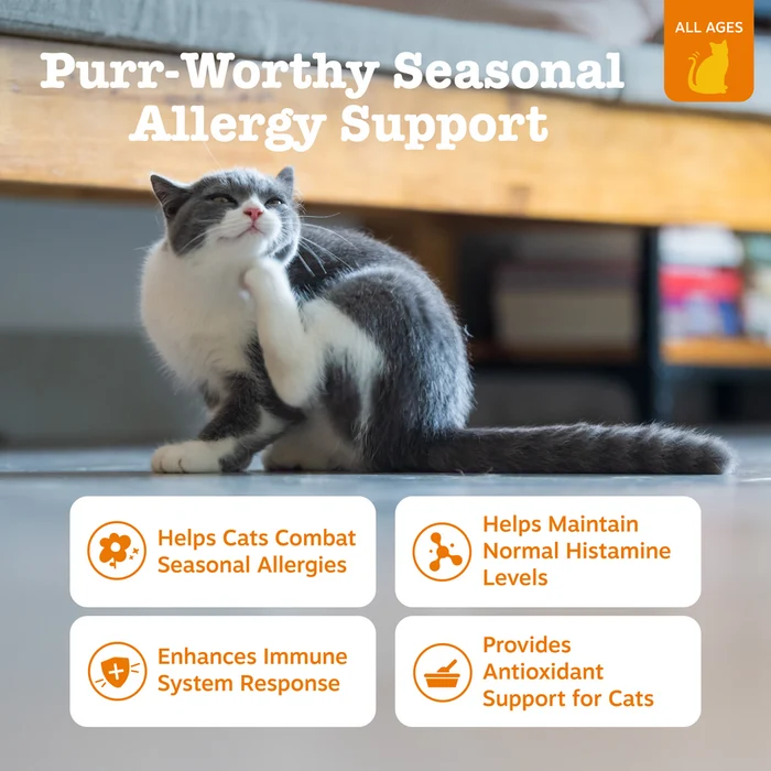 Zesty Paws Aller-Immune Bites Soft Chews Bacon Flavor For Cats 60pcs