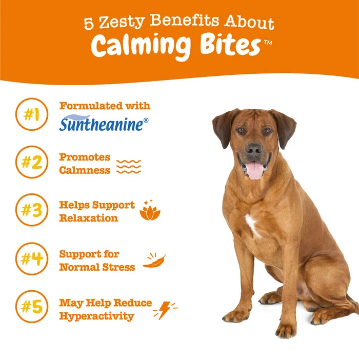Zesty Paws Calming Bites Soft Chews Peanut Butter Flavor For Dogs 90pcs