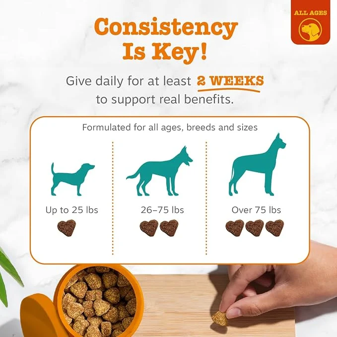 Zesty Paws Calming Bites Soft Chews Peanut Butter Flavor For Dogs 90pcs