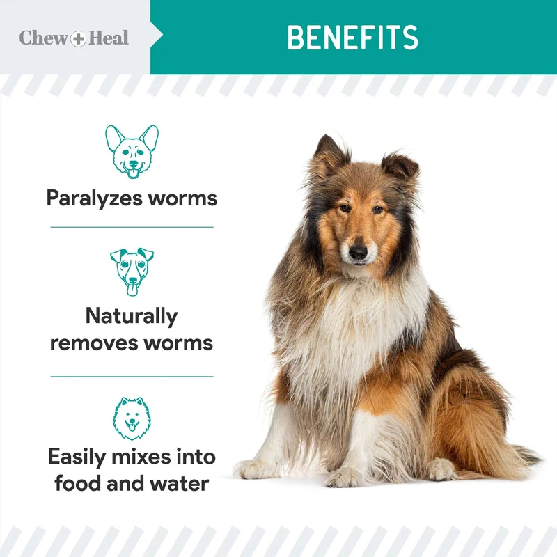 Chew + Heal Stop The Worms Dewormer For Puppies & Kitten 4FLOZ