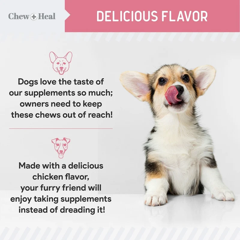 Chew + Heal Allergy Aid Soft Chews For Dogs 90 Chews