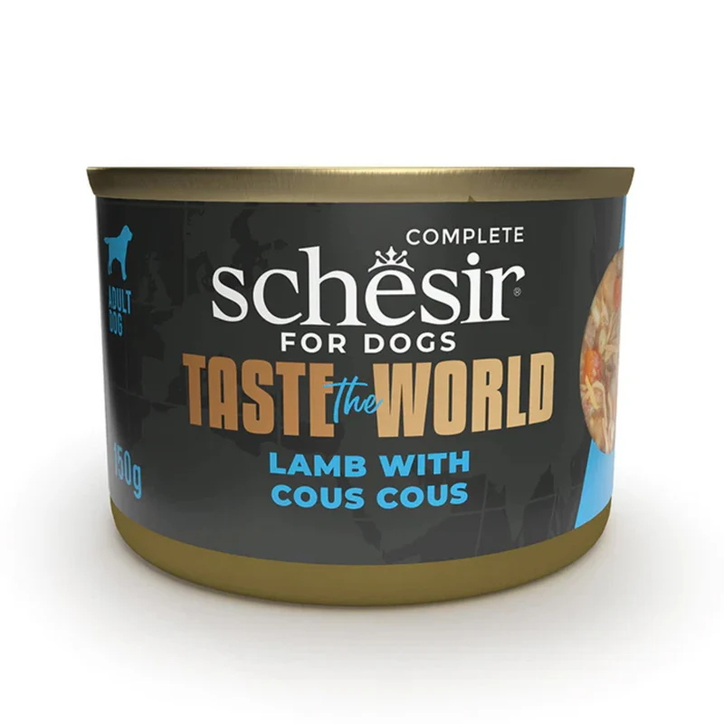 Expiry Date 09-Nov-26 Schesir Taste The World Dog Wholefood Lamb With Cous Cous Wet Food 150g