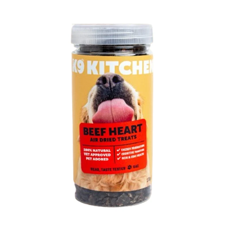 Expiry Date 24-Nov-26 The K9 Kitchen Beef Heart Air Dried Dog Treats - 150G