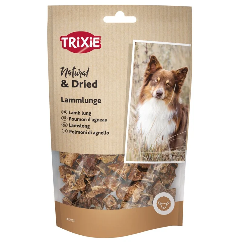 Expiry Date 30-Dec-26 Trixie Natural & Dried Lamb Lung Dog Treat - 80G
