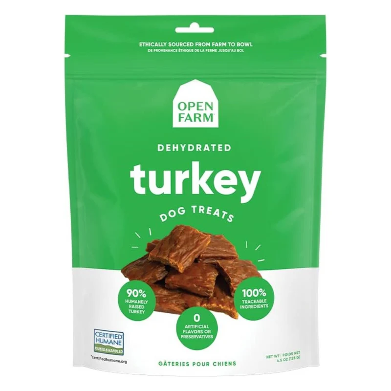 Expiry Date 11-Nov-26 Open Farm Dehydrated Turkey Dog Treat - 127G