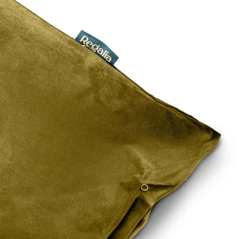 Regalia Velvet Deep Duvet Non-Slip Dog Bed - Green/Medium