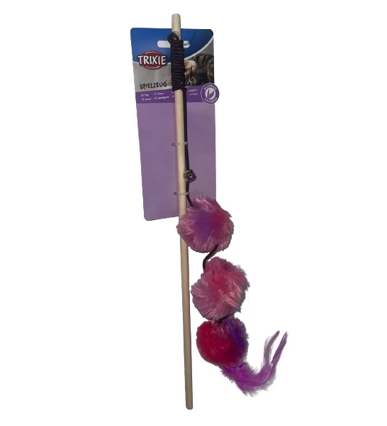 Trixie Playing Rod with Pompom Balls Toy for Cats