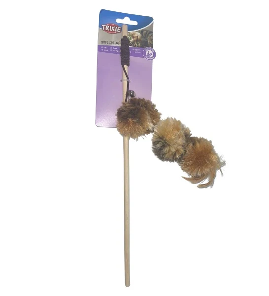 Trixie Playing Rod with Pompom Balls Toy for Cats