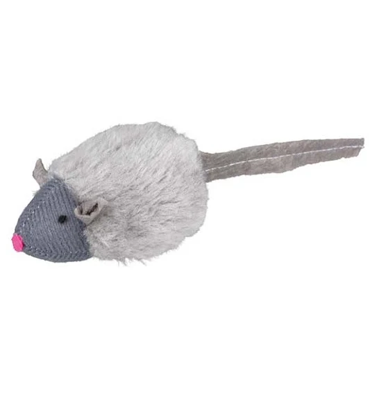 Trixie Plush Squeaky Mice Chase & Chew Toy for Cats - With Catnip