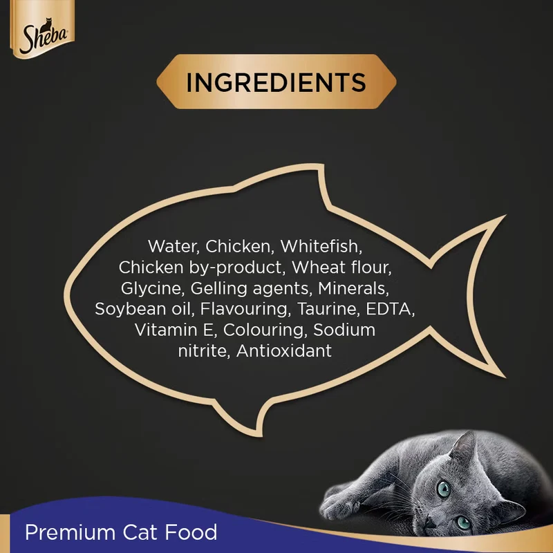 Sheba Fine Adult Wet Cat Food Pouch Chicken Premium Loaf 70G