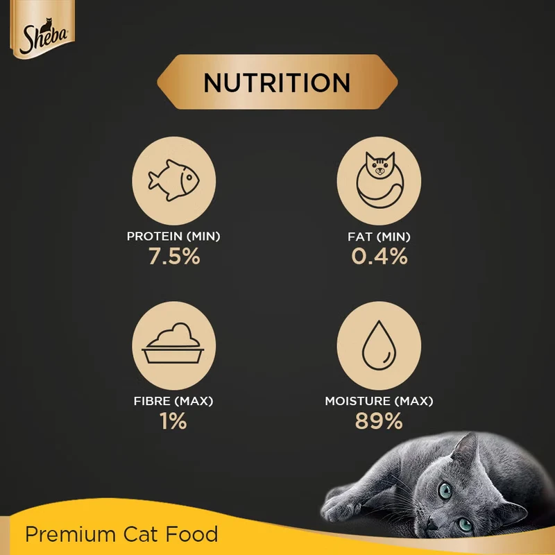 Sheba Fine Adult Wet Cat Food Pouch Tuna With Pumpkin & Carrot in Gravy 70G