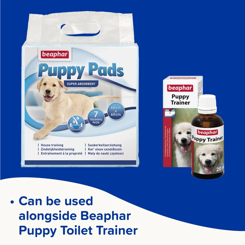 Beaphar Super Absorbent Puppy Training Pads for Dogs & Cats 60x60cm Pack of 7
