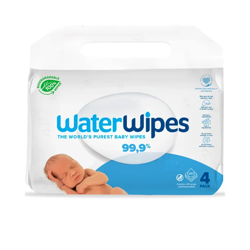 Lingettes Bébé WaterWipes Value Pack 4x60