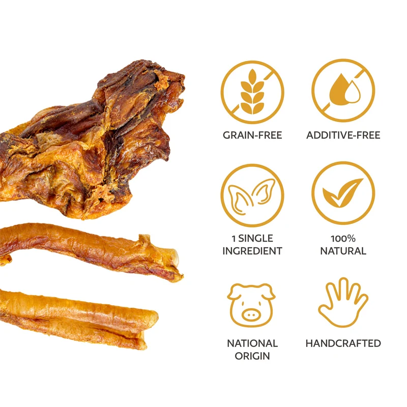 Hobbitalf Air-Dried Pig Trachea Dog Chew Treats 300G