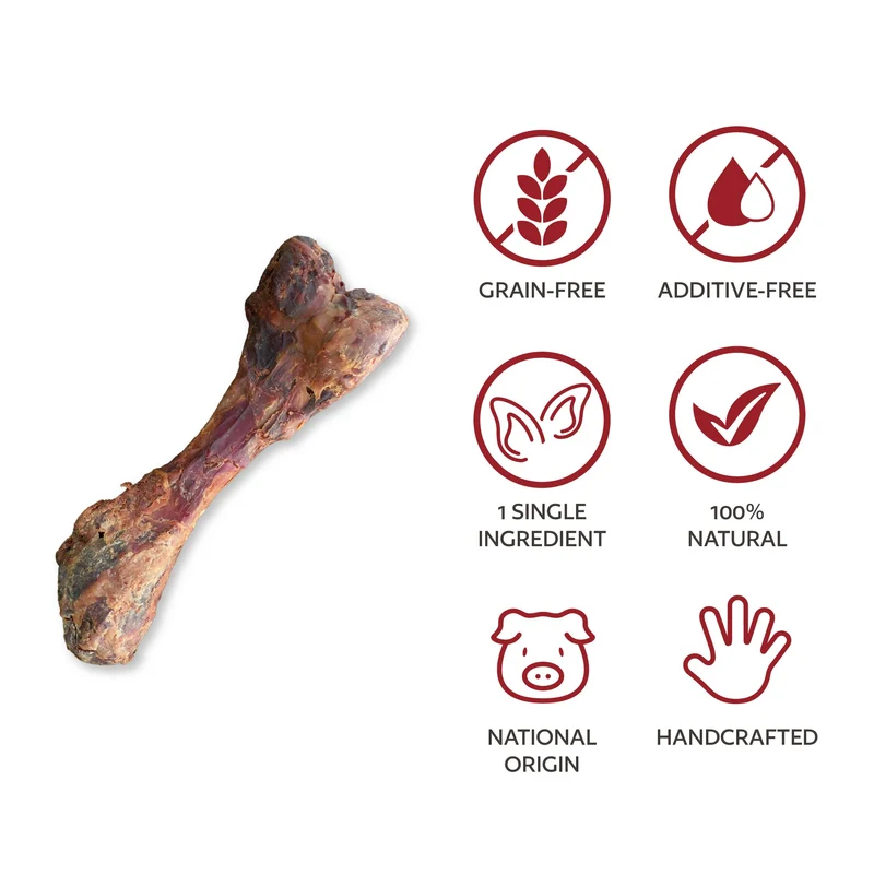 Hobbitalf Air-Dried Roasted Ham Bone Dog Chew Treats 1PC