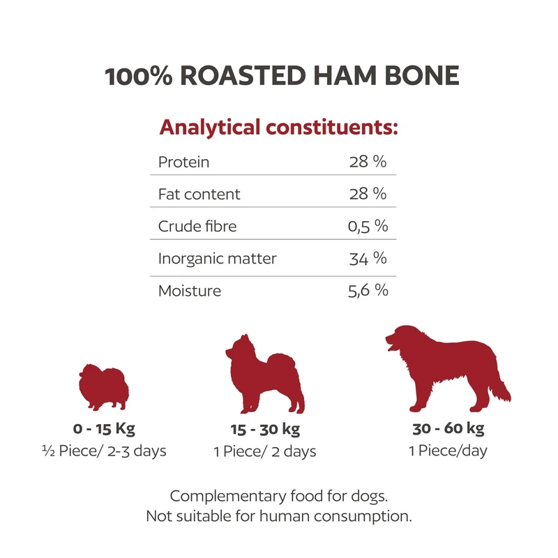 Hobbitalf Air-Dried Roasted Ham Bone Dog Chew Treats 1PC