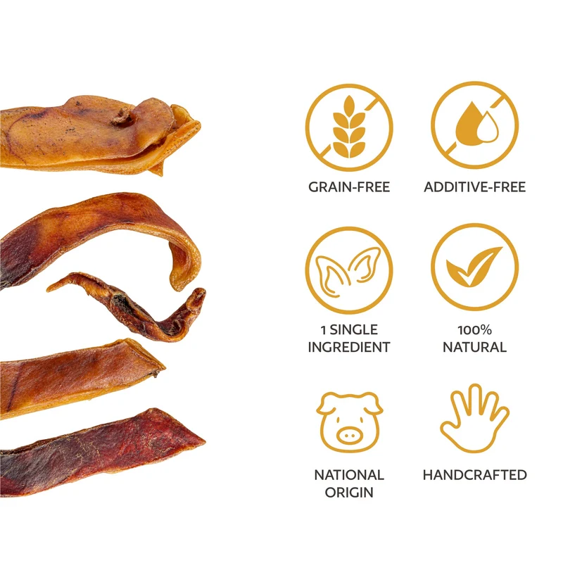 Hobbitalf Air-Dried Pork Ear Chips Dog Chew Treats 150G