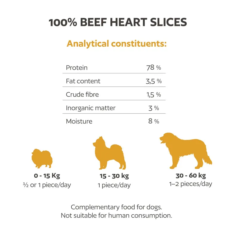 Hobbitalf Air-Dried Beef Heart Fillet Dog Chew Treats 150G