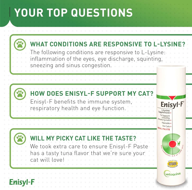 Vetoquinol Enisyl F Supplement Pump For Cat's Immune System 100ML