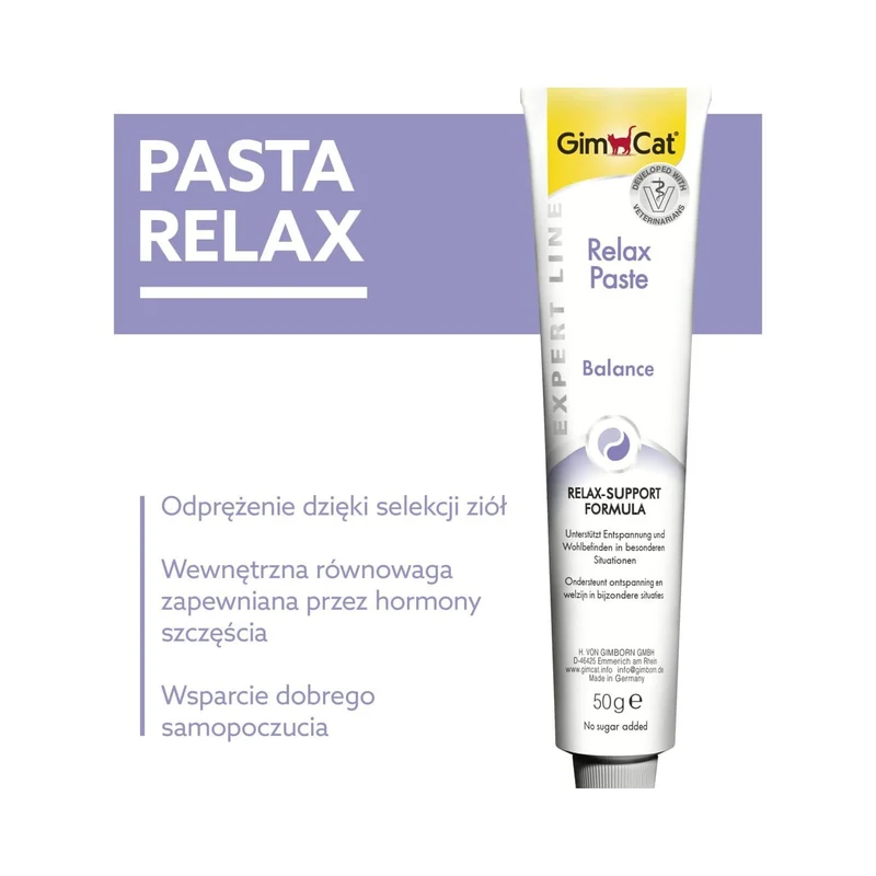 Gimborn GimCat Expert Line Relax Balance Calming Paste for Cats 50G