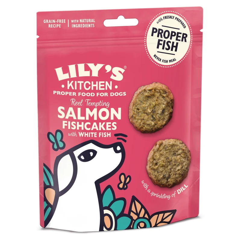 Lily's Kitchen Salmon Fishcakes With White Fish Adult Dog Treat 70G
