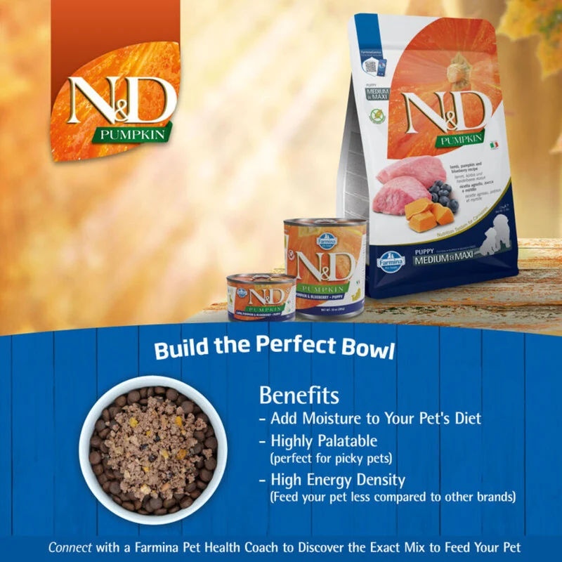 Farmina N&D Lamb, Pumpkin & Blueberry Grain-Free Puppy Wet Dog Food 285G