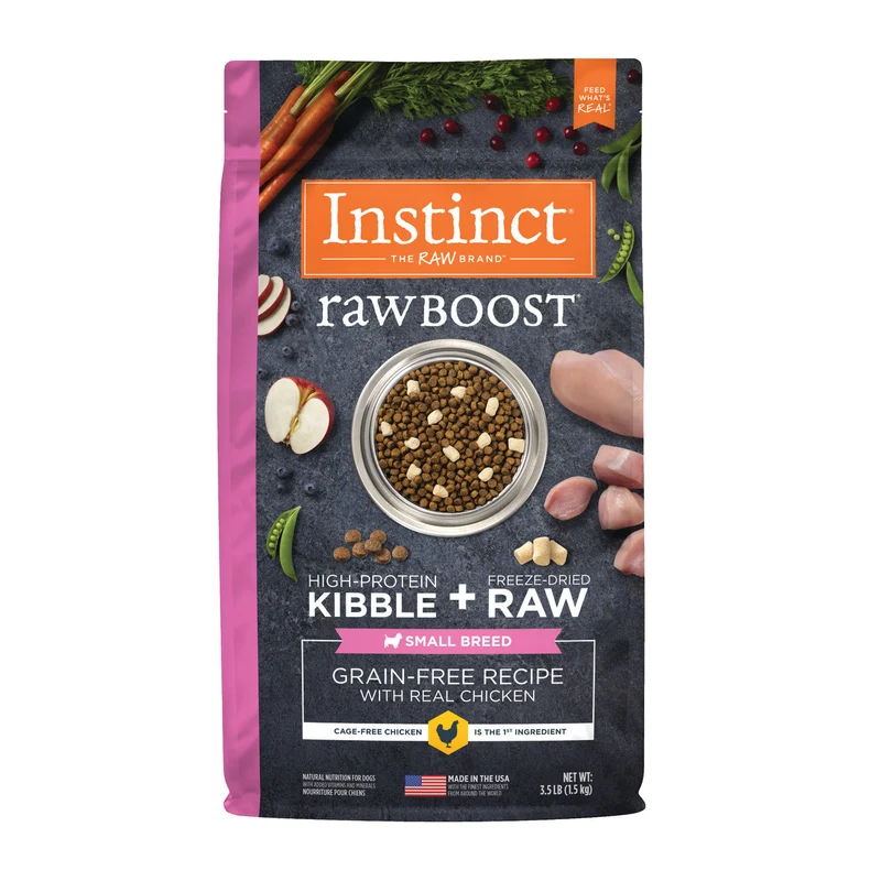 Expiry Date 25-Nov-26 Instinct Raw Boost Grain Free Real Chicken Small Breed Dry Dog Food - 3.5LB