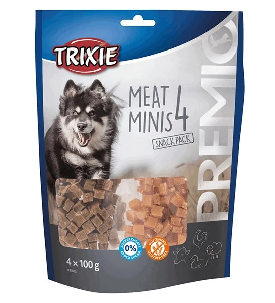 Expiry Date 03-Nov-26 Trixie Premio 4 Meat Minis Dog Treats - 4X100G
