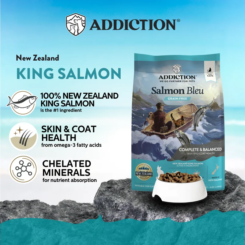 Addiction Salmon Bleu Skin & Coat Dry Puppy Food 1.8KG