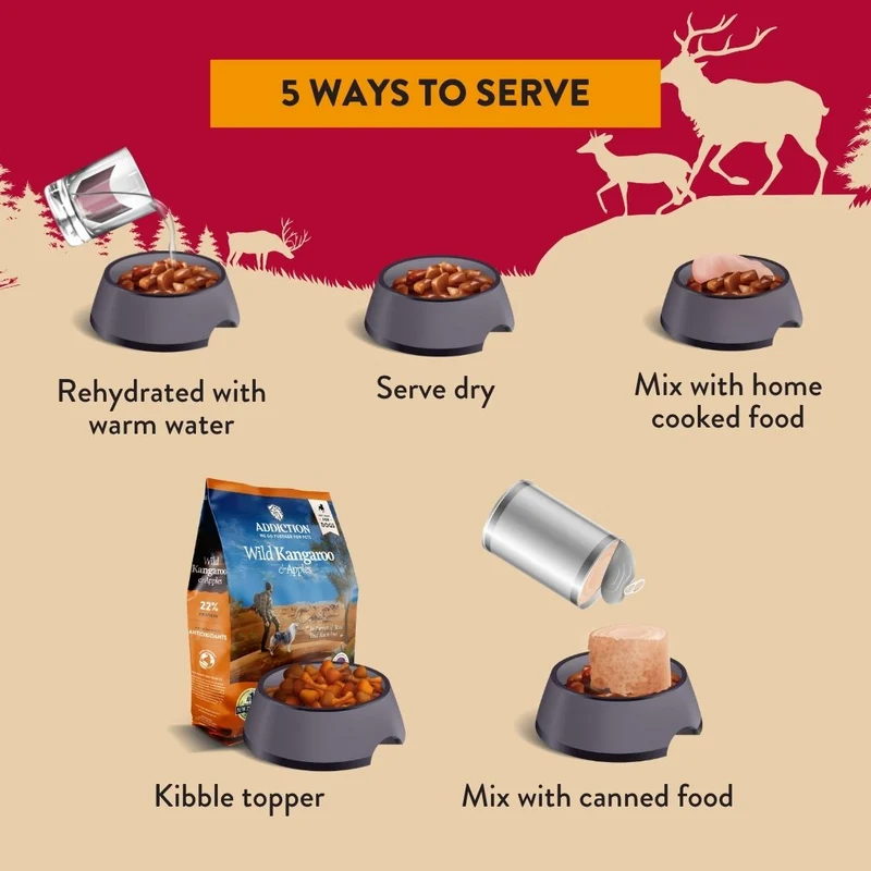 Addiction Homestyle Venison & Cranberry Dinner Air-Dried Dog Food 910G