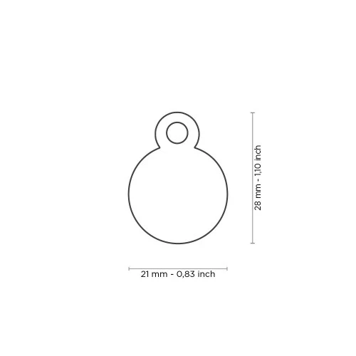 My Family Basic Aluminum Round ID Tag - BLACK/SMALL