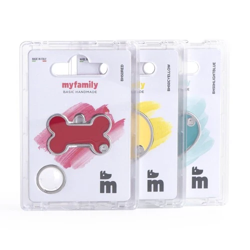 My Family Basic Handmade Bone ID Tag - CAPPUCCINO/LARGE