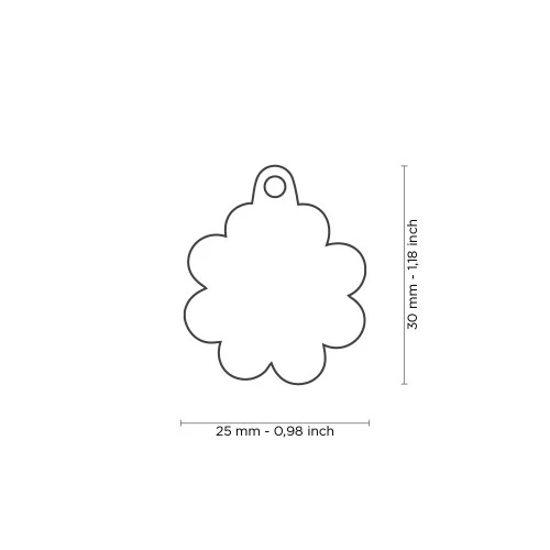 My Family Charms Daisy ID Tag - WHITE/SMALL