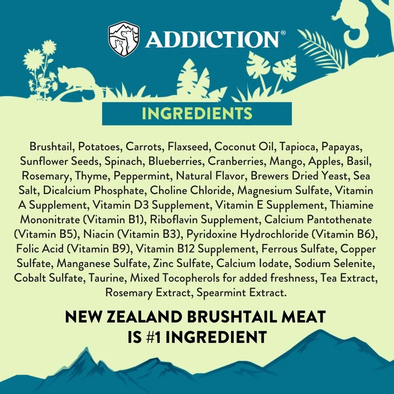 Addiction Perfect Summer Brushtail Grain-Free Air-Dried Dog Food 910G