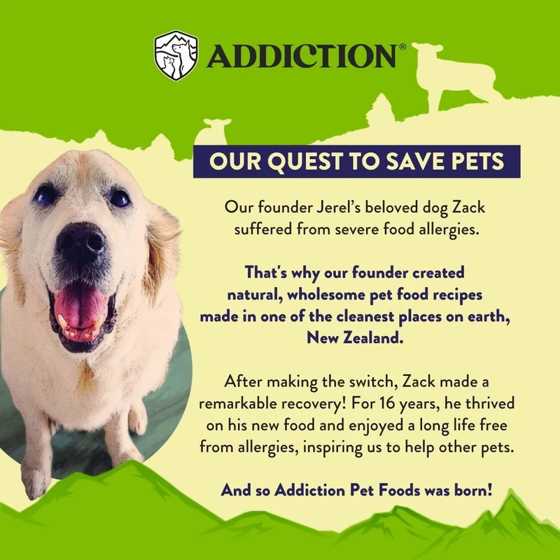 Addiction Herbed Lamb & Potatoes Grain-Free Air-Dried Dog Food 910G