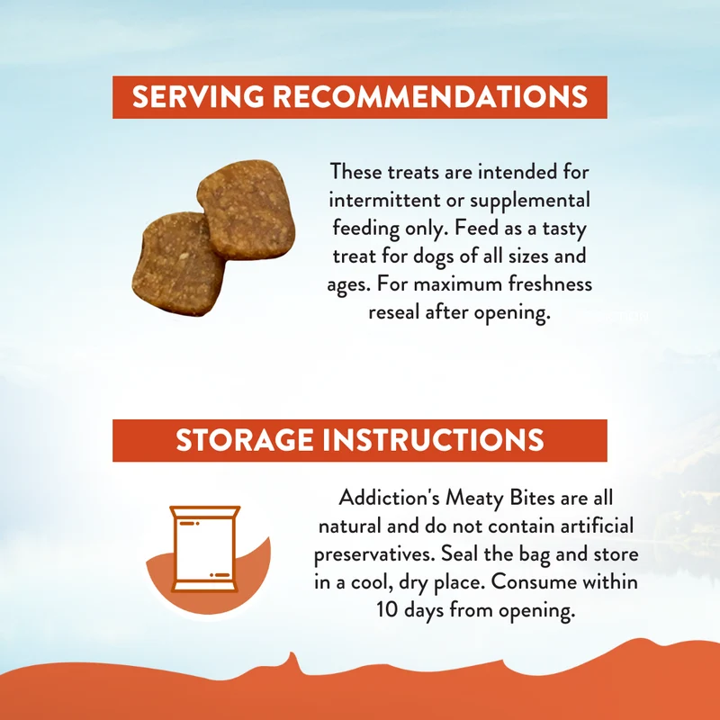 Addiction Venison Meaty Bites Limited Ingredients Grain-Free Dog Treats 4OZ