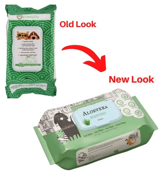 Pawsitiv Pet Wipes Scented for Dogs & Cats