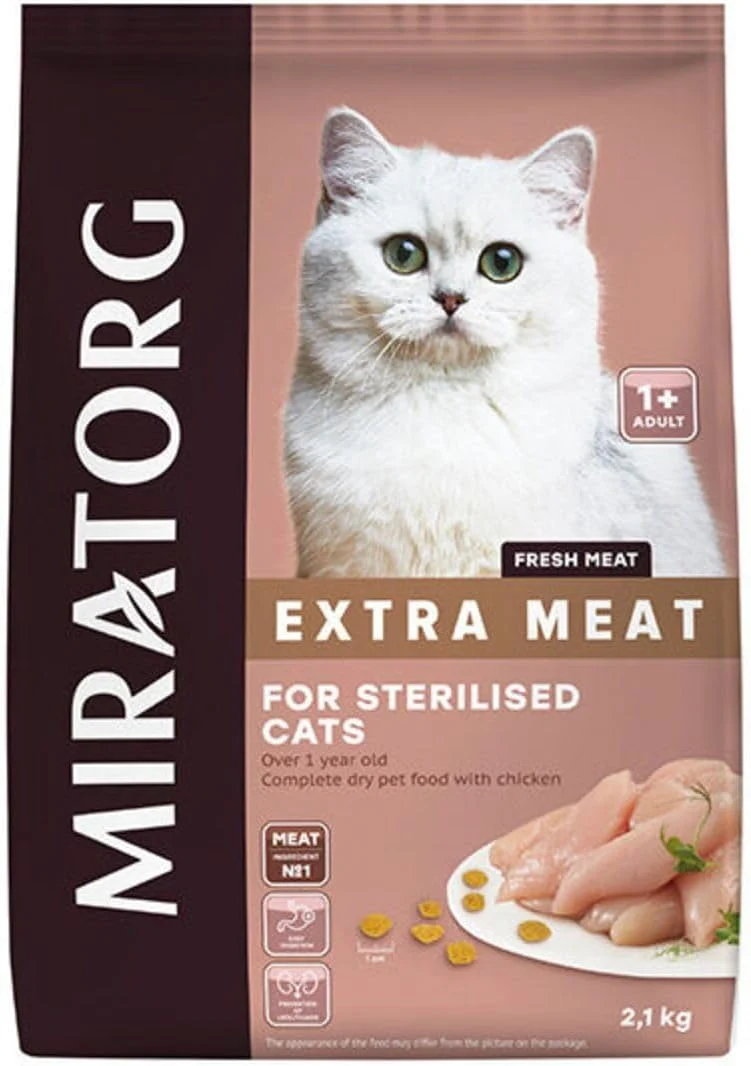 Miratorg EXTRA MEAT with Chicken for Sterilised Cat Dry Food