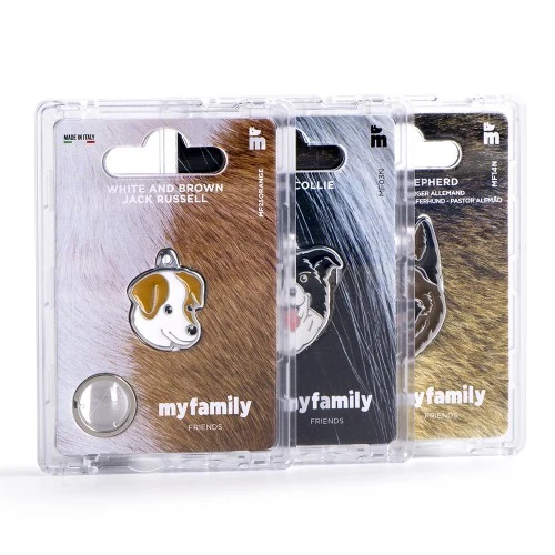 My Family Friends Chihuahua ID Tag - WHITE/3X2.2CM