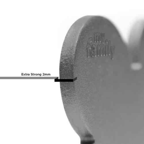 My Family Basic Aluminum Bone ID Tag - GREY/SMALL