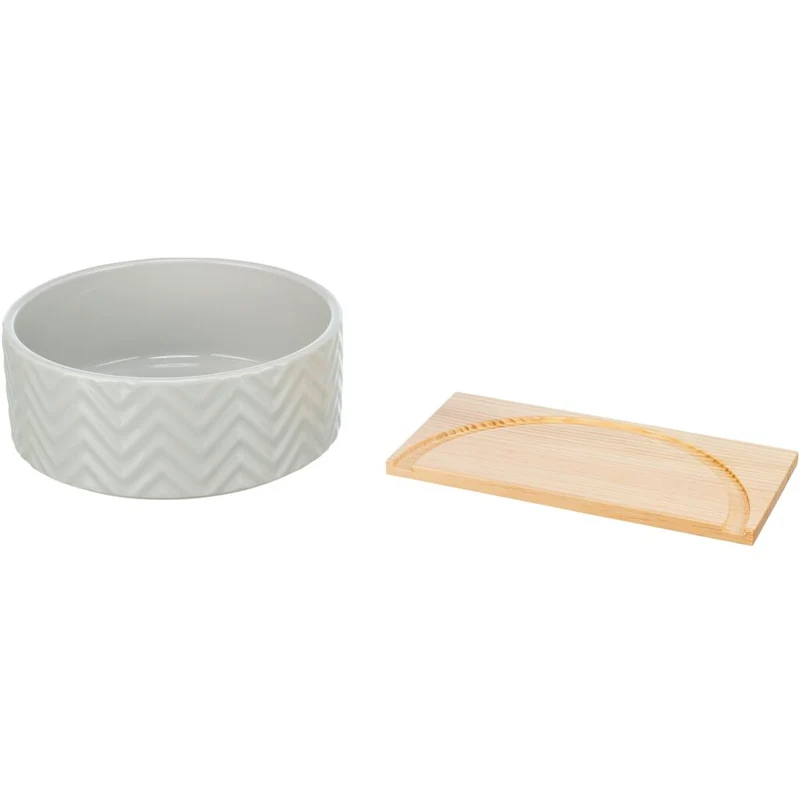 Trixie Ceramic Sand Bath with Wooden Platform for Small Pets - 20X21X8CM