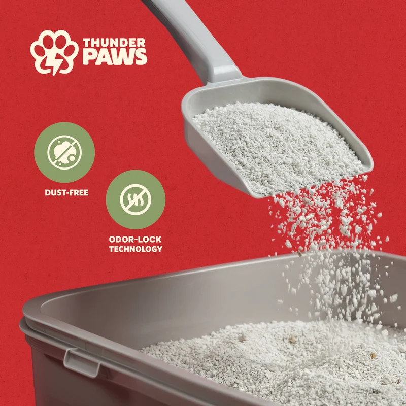 Thunder Paws Eco-Soft Cassava Unscented Clumping Cat Litter - 2.5KG