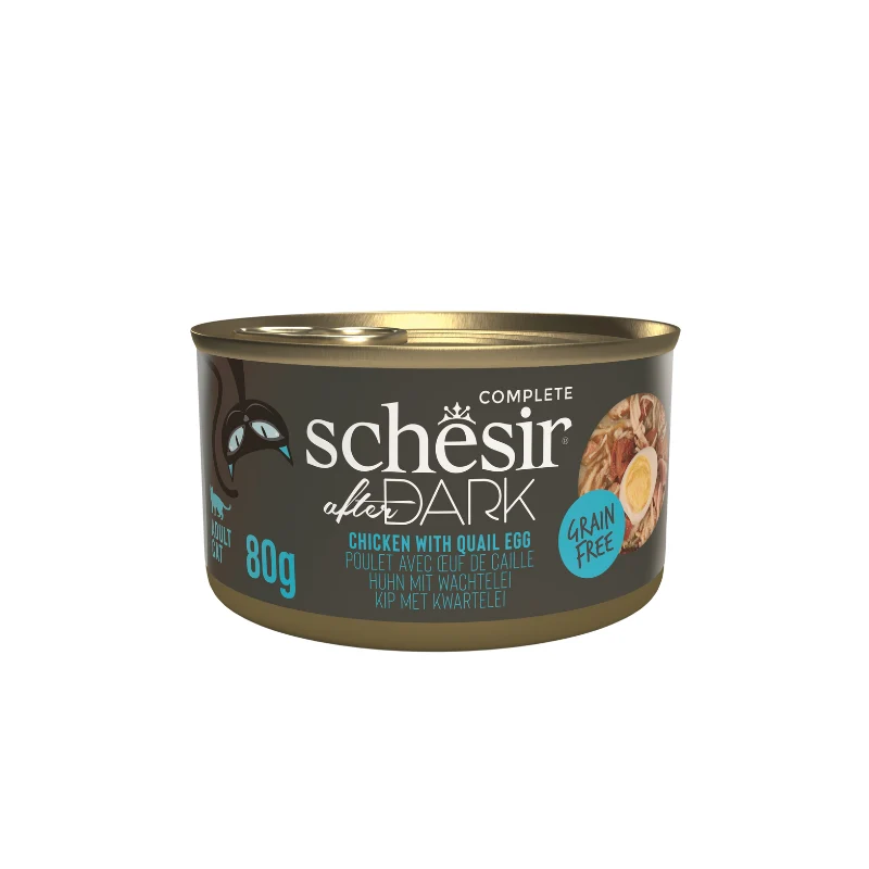 Schesir After Dark Complete Wholefood In Broth Wet Cat Food Variety Pack 12x80g