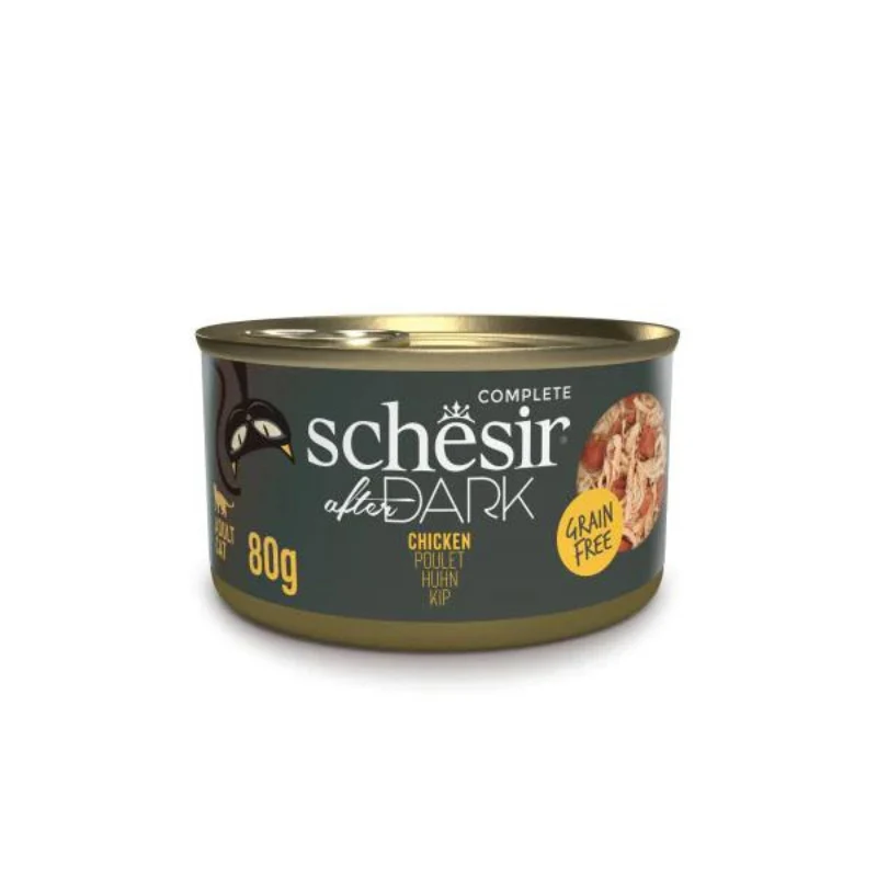 Schesir After Dark Complete Wholefood In Broth Wet Cat Food Variety Pack 12x80g