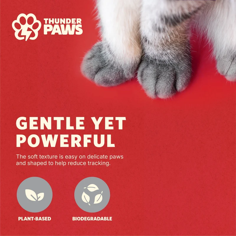 Thunder Paws Eco-Fresh Strip Tofu Unscented Clumping Cat Litter - 2.4KG