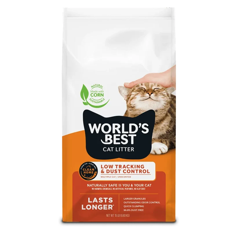 World's Best Cat Litter Advanced Low Tracking Dust Control Clumping Formula Unscented 12.7Kg