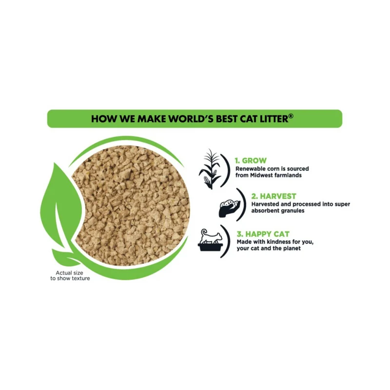 World's Best Cat Litter Advanced Low Tracking Dust Control Clumping Formula Unscented 12.7Kg