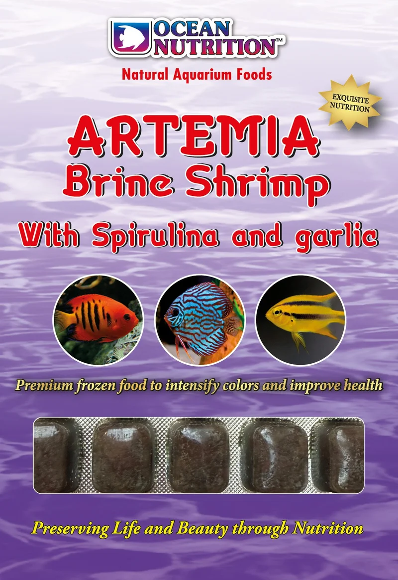 Ocean Nutrition Artemia BrIne Shrimp With SpirulIna and Garlic Frozen Fish Food 100G